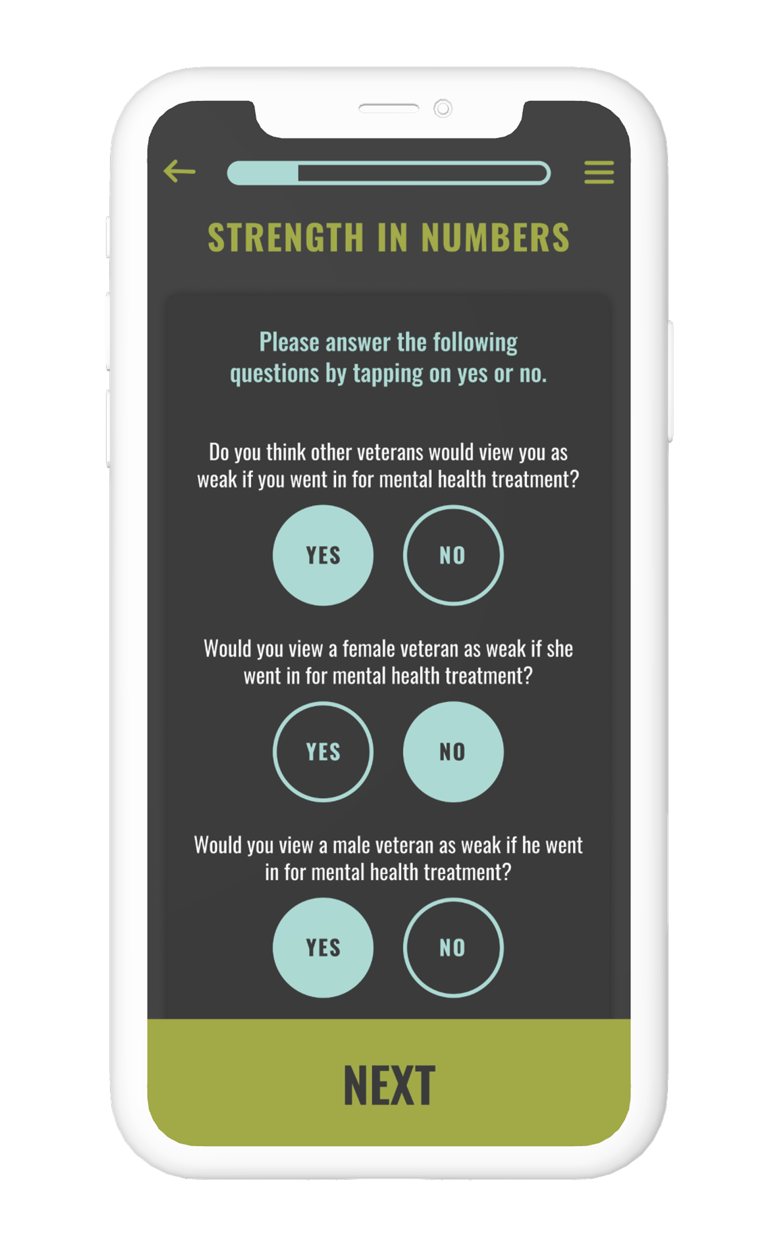 Mobile phone image showing a strength in numbers example