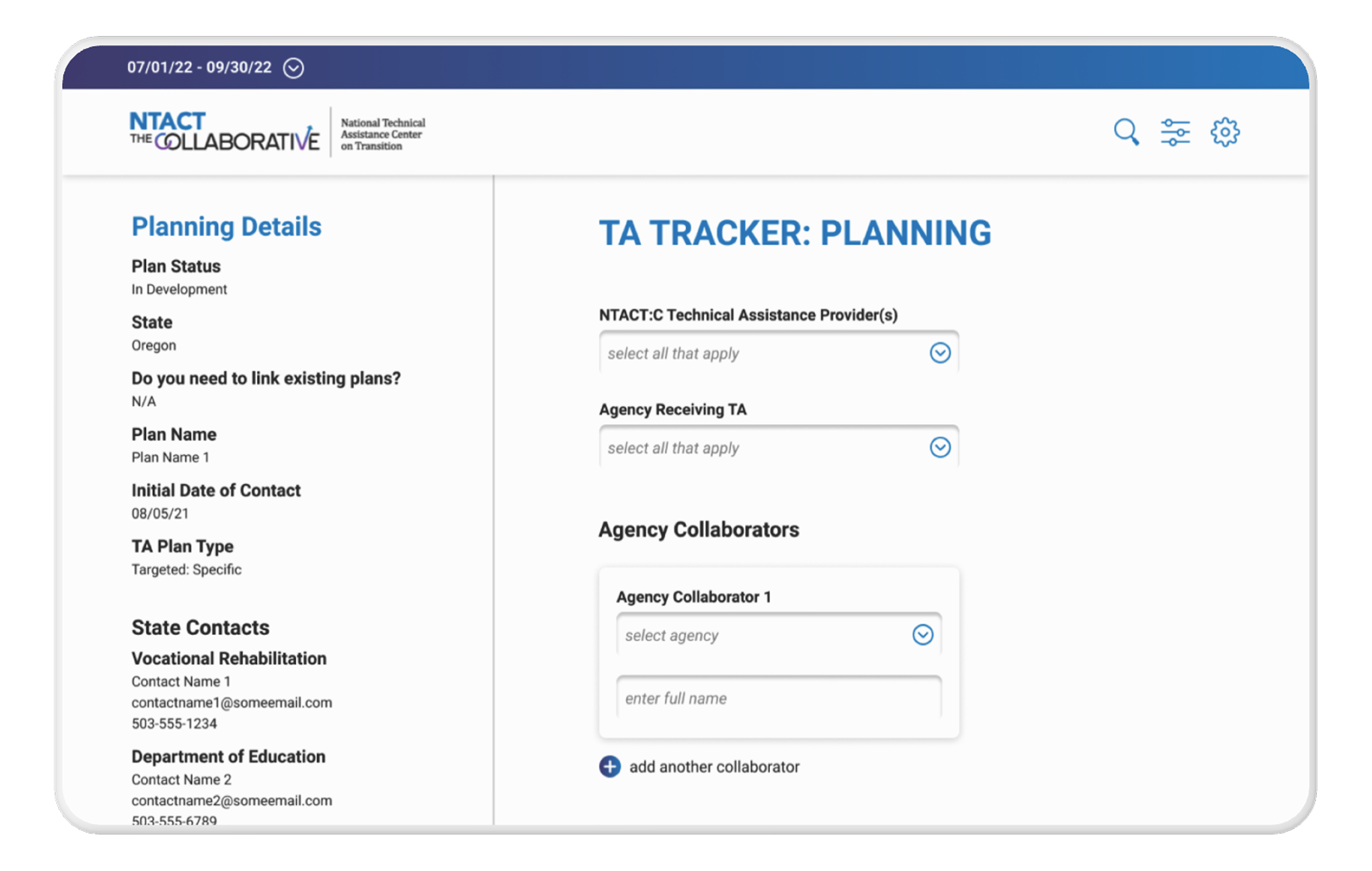 Tablet show details of a selected plan and the edit UI