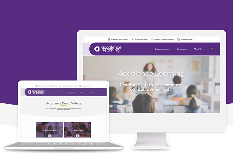 Acadience Learning Website Redesign case study thumbnail